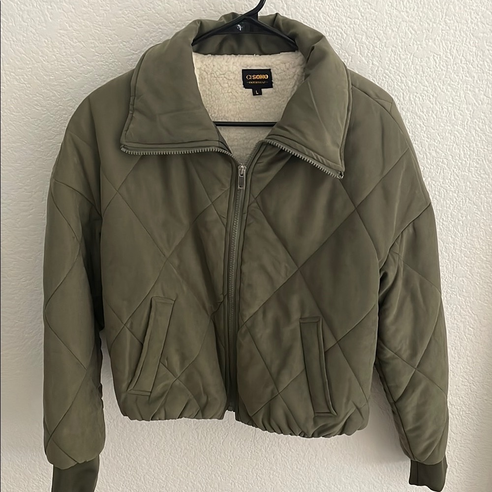 Gibson Olive Green Quilted Jacket